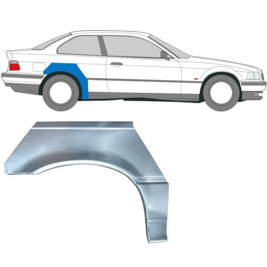 Galinė arka už BMW E36 3 Cabrio 1990-2000 / Dešinė / COUPE 6207