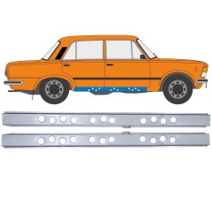 Slenkstis vidinė dalis už Fiat 125p 1968-1991 / Kairė + Dešinė / Rinkinys 12545