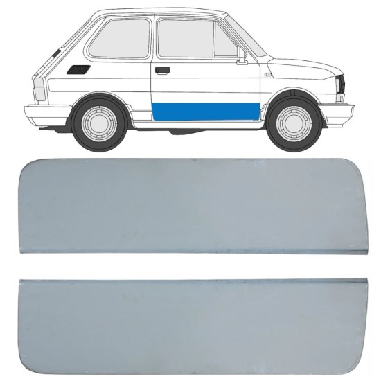 Priekinių durų už Fiat 126p 1972-2000 / Kairė + Dešinė / Rinkinys 17262