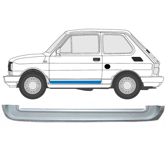 Priekinių durų vidinė dalis už Fiat 126p 1972-2000 / Kairė 17264