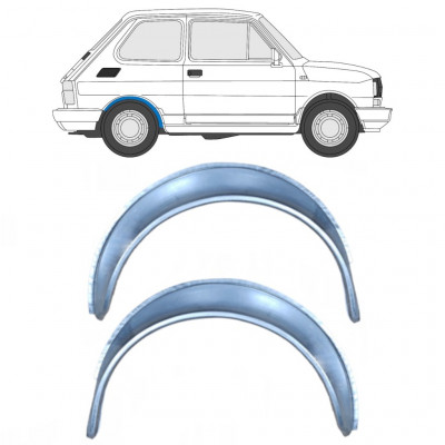 Galinė arka už Fiat 126p 1972-2000 / Kairė + Dešinė / Rinkinys 10461