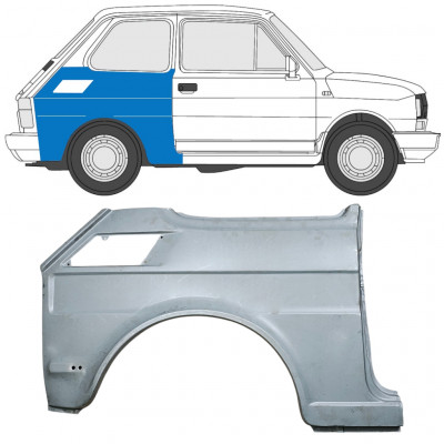 Galinė arka už Fiat 126p 1985-1994 / Dešinė 7584