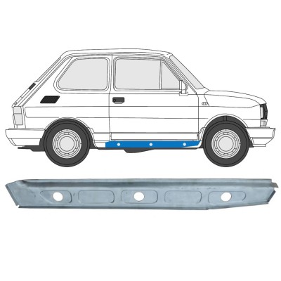 Slenkstis vidinė dalis už Fiat 126p 1972-2000 / Dešinė 15121