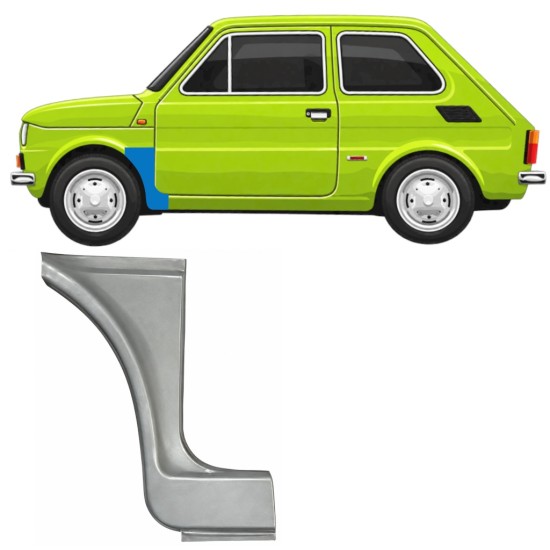 Sparno apatinė dalis už Fiat 126p 1972-1994 ST/FL / Kairė 11218