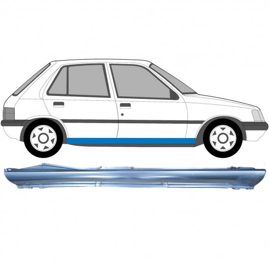 Slenkstis, apatinė už Peugeot 205 1983-1998 / Dešinė 6947