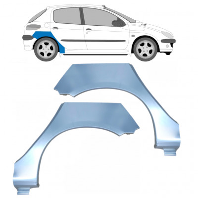 Galinė arka už Peugeot 206 1998- / Kairė + Dešinė / Rinkinys 9670