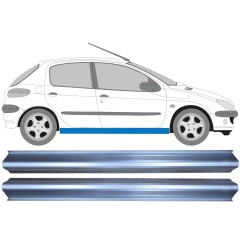 Slenkstis, apatinė už Peugeot 206 206+ 1998-2012 / Kairė = Dešinė (simetriška) / Rinkinys 9958