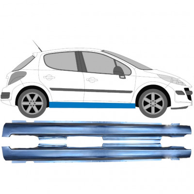 Visas slenkstis už Peugeot 207 2006-2013 / Kairė + Dešinė / Rinkinys 9234