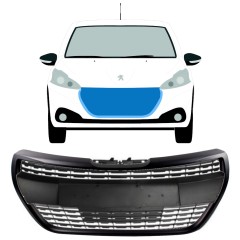 Juodos grotelės už Peugeot 208 2015-2019 ALLURE / Rinkinys 7537