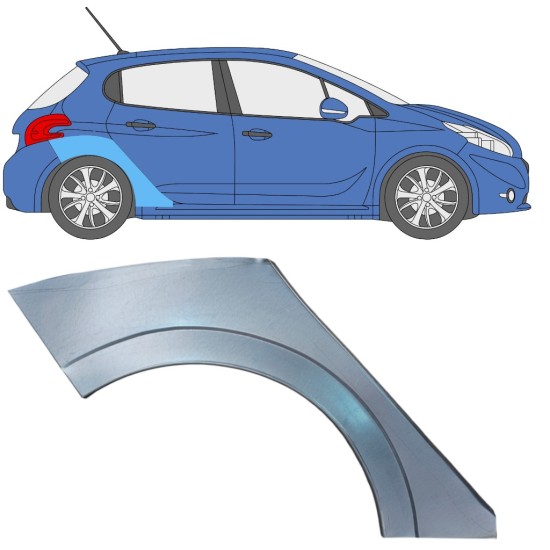 Galinė arka už Peugeot 208 2012-2019 / Dešinė 16316