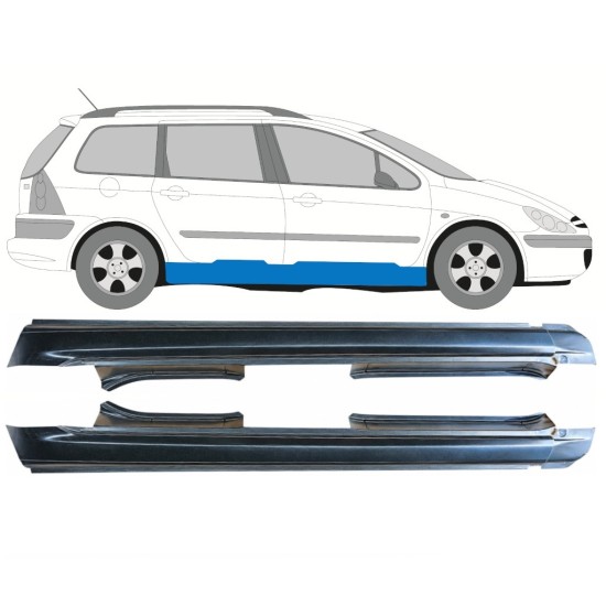 Visas slenkstis už Peugeot 307 2001-2008 / Kairė + Dešinė / COMBI / Rinkinys 16969