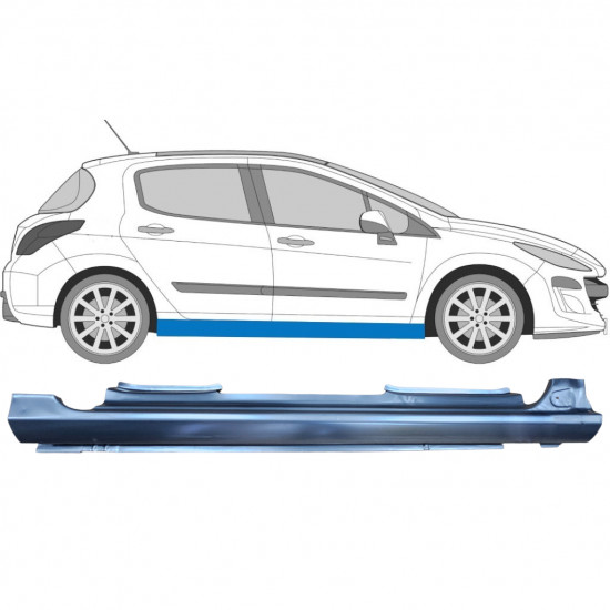 Visas slenkstis už Peugeot 308 2007-2013 / Dešinė 11614