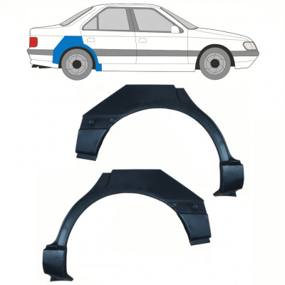 Galinė arka už Peugeot 405 1987-1996 / Kairė + Dešinė / Rinkinys 10783