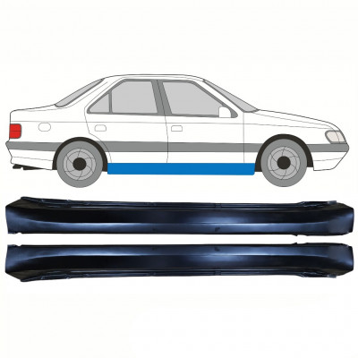 Slenkstis, apatinė už Peugeot 405 1987-1996 / Kairė + Dešinė / Rinkinys 10780