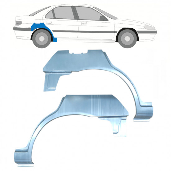 Galinė arka už Peugeot 406 1995-2005 / Kairė + Dešinė / Rinkinys 9338