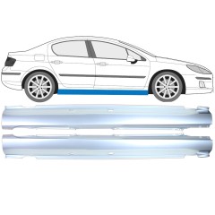 Visas slenkstis už Peugeot 407 2004-2011 / Kairė + Dešinė / Rinkinys 16273
