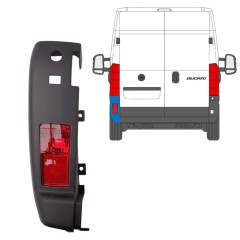 Galinio bamperio kampas su lempa už Fiat Ducato 2006-2018 / Kairė / Rinkinys 10076
