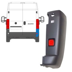 Galinio bamperio kampas + atspindinti lempa už Fiat Ducato 2006-2018 / Dešinė / Rinkinys 9727