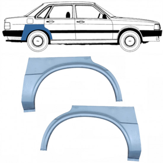 Galinė arka už Audi 80 B2 1978-1986 / Kairė + Dešinė / Rinkinys 10505