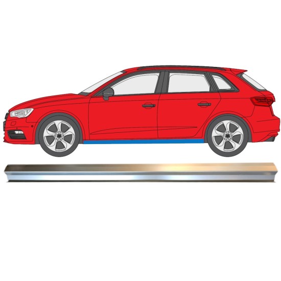 Slenkstis apatinė dalis už Audi A3 8V 2012-2020 / Kairė 14993