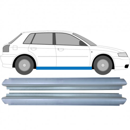 Slenkstis, apatinė už Audi A3 8L 1996-2003 / Kairė = Dešinė (simetriška) / Rinkinys 10398