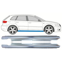 Visas slenkstis už Audi A3 8P 2003-2012 / Kairė + Dešinė / Rinkinys 9999