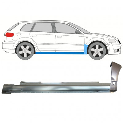 Slenkstis apatinė + sparnas priekinis už Audi A3 8P 2003-2012 / Dešinė 11147