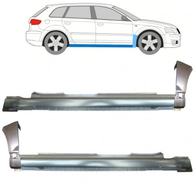 Slenkstis apatinė + sparnas priekinis už Audi A3 8P 2003-2012 11149