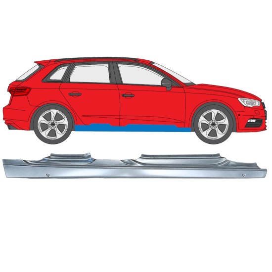 Visas slenkstis už Audi A3 8V 2012-2020 / Dešinė / HATCHBACK 17283