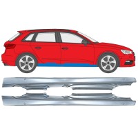Visas slenkstis už Audi A3 8V 2012-2020 / Kairė + Dešinė / HATCHBACK / Rinkinys 17285