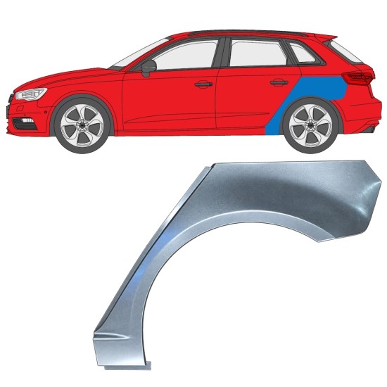 Galinė arka už Audi A3 8V 2012-2020 / Kairė / HATCHBACK 17281