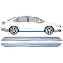 Slenkstis, apatinė už Audi A4 B6 2000-2004 / Kairė = Dešinė (simetriška) / Rinkinys 9759