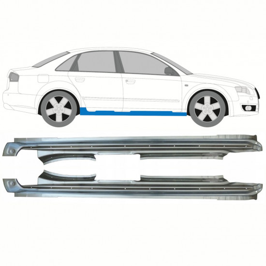 Slenkstis, apatinė už Audi A4 B6 B7 2000-2007 / Kairė + Dešinė / Rinkinys 10336