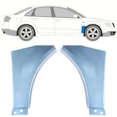 Sparno apatinė dalis už Audi A4 B6 2000-2004 / Kairė + Dešinė / Rinkinys 9150