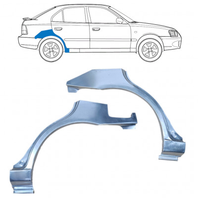 Galinė arka už Hyundai Accent 2000-2006 / Kairė + Dešinė / Rinkinys 9881