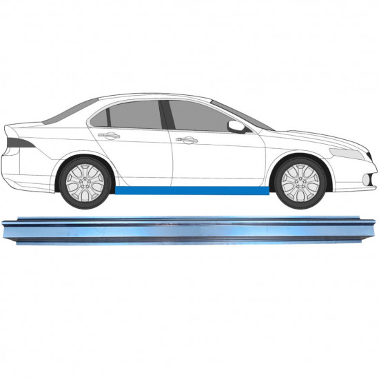 Slenkstis, apatinė už Honda Accord 2002-2008 / Kairė = Dešinė (simetriška) 6625