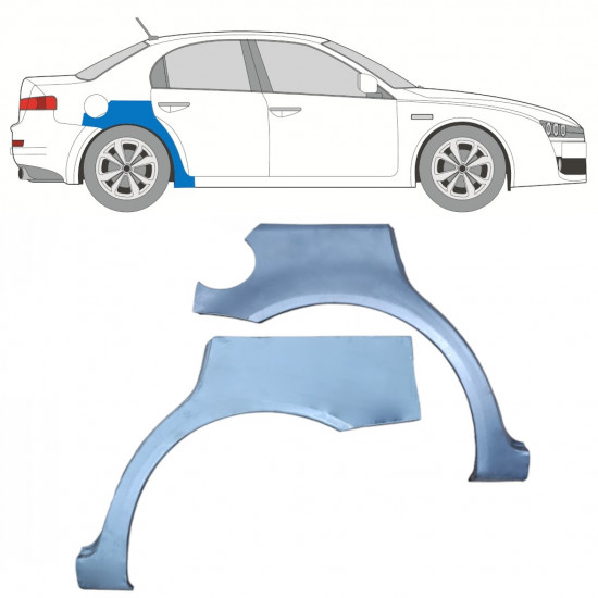 Galinė arka už Alfa Romeo 159 2005-2012 / Kairė + Dešinė / Rinkinys 10625