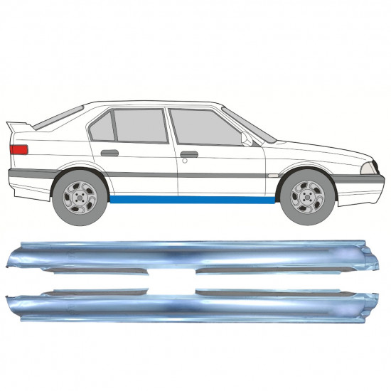 Slenkstis, apatinė už Alfa Romeo 33 1983-1994 / Rinkinys 9929