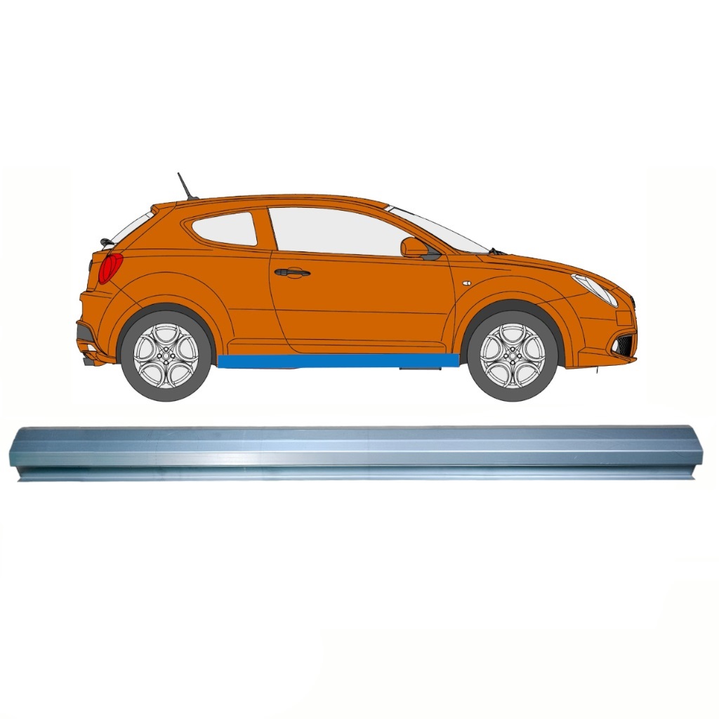 Slenkstis, Apatinė Už Alfa Romeo Mito 2008- / Kairė = Dešinė (Simetriška) 10707