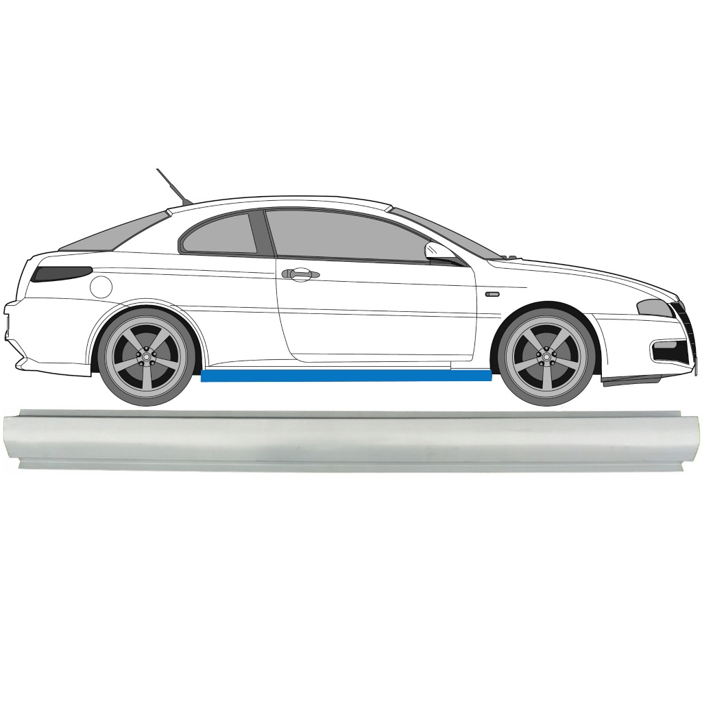 Slenkstis, Apatinė Už Alfa Romeo Gt 2003-2010 / Kairė = Dešinė (Simetriška) 7174