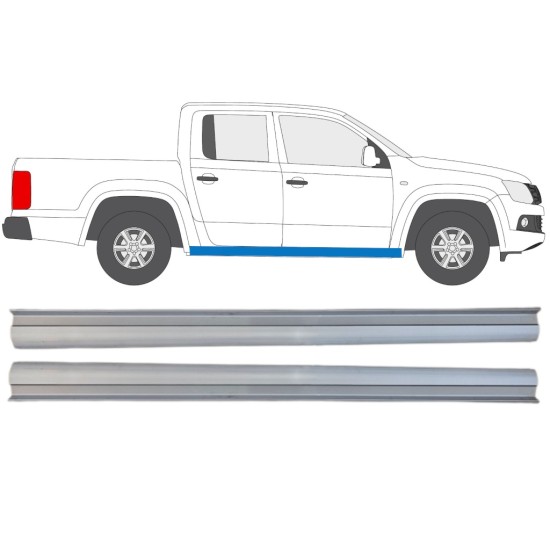 Slenkstis apatinė dalis už Volkswagen Amarok 2010-2022 / Kairė + Dešinė / Rinkinys 15100 Slenkstis apatinė dalis už Volkswagen Amarok 2010-2022 / Kairė + Dešinė / Rinkinys 15100