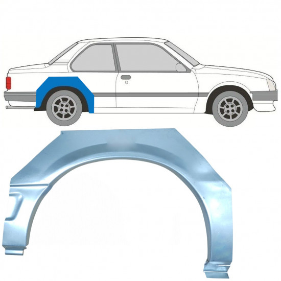 Galinė arka už Opel Ascona C / Vauxhall Cavalier 1981-1988 / Dešinė 7291