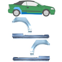Slenkstis apatinė + sparnas galinis už Opel Astra G 1998-2009 / COUPE / CABRIO / Rinkinys 12594
