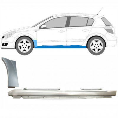 Slenkstis apatinė + sparnas priekinis už Opel Astra 2003-2014 / Kairė 11162