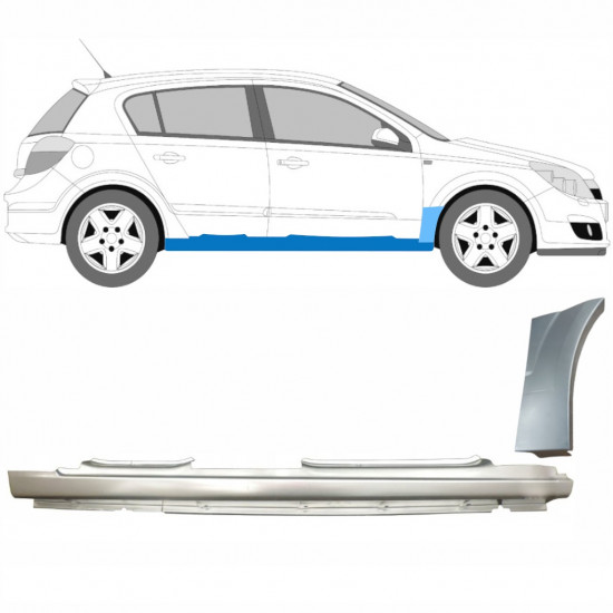 Slenkstis apatinė + sparnas priekinis už Opel Astra 2003-2014 / Dešinė 11161