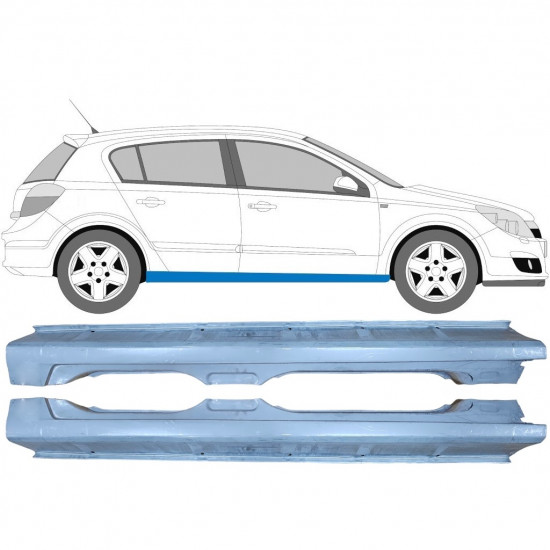 Slenkstis, apatinė už Opel Astra 2003-2014 / Kairė + Dešinė / Rinkinys 9289