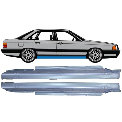 Visas slenkstis už Audi 100 C3 1982-1990 / Kairė + Dešinė / Rinkinys 6418