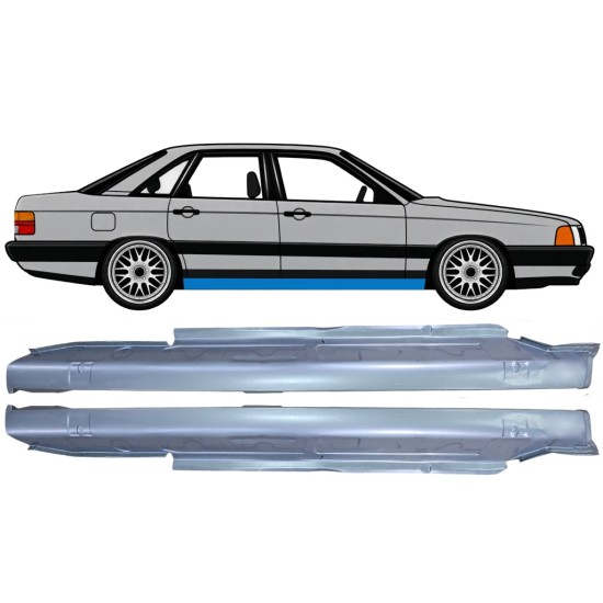 Visas slenkstis už Audi 100 C3 1982-1990 / Kairė + Dešinė / Rinkinys 6418