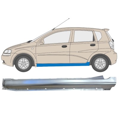 Visas slenkstis už Chevrolet Aveo 2003-2006 / Kairė / HATCHBACK 14538