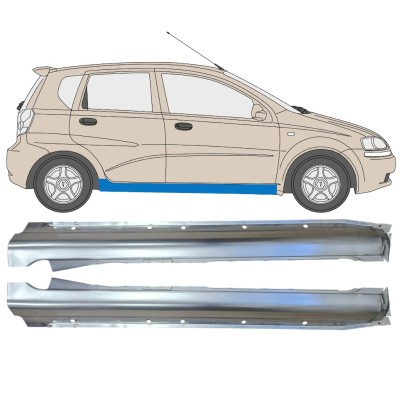 Visas slenkstis už Chevrolet Aveo 2003-2006 / Kairė + Dešinė / HATCHBACK / Rinkinys 14539